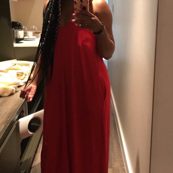 Red cotton maxi - Picture 2 of 3